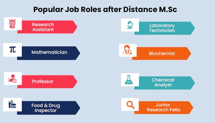 Popular Job Roles after Distance M.Sc 