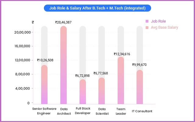 job roles after B.Tech + M.Tech in Computer Science