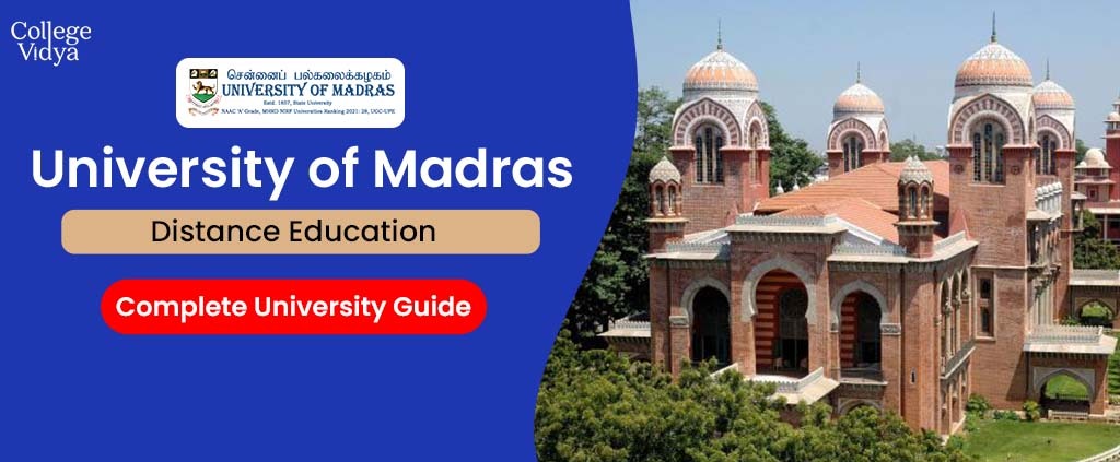 Madras University Distance Education Courses Admission