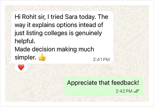 WhatsApp testimonial 3