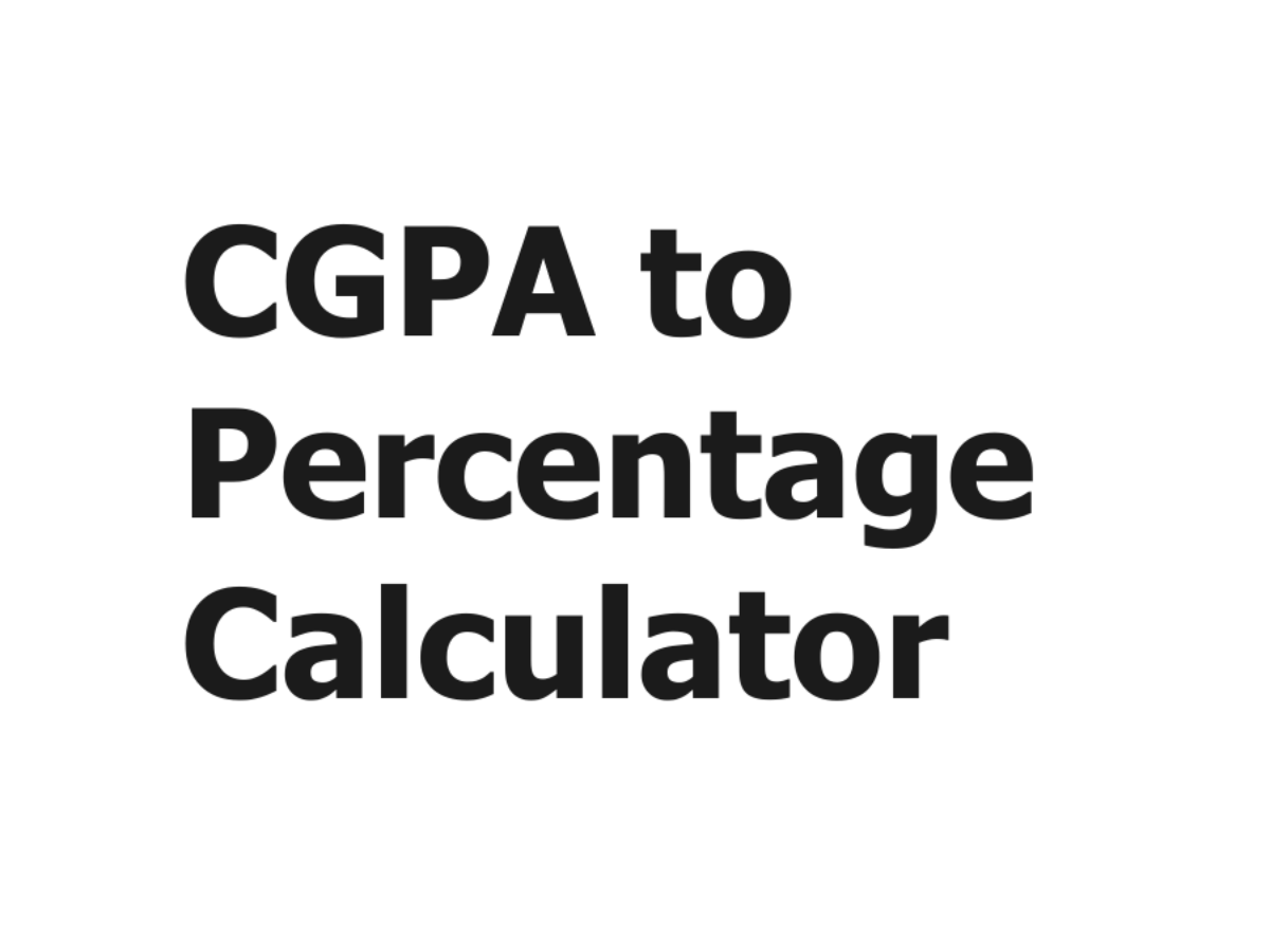 CGPA to Percentage Calculator